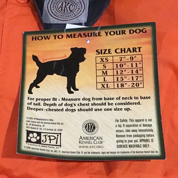 AKC Dog Raincoat (full coverage) - Size L - Picture 3 of 6